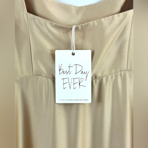 Show Me Your Mumu - Madi Gown Gold Colored Luxe Satin Full Length Medi… - Picture 10 of 12